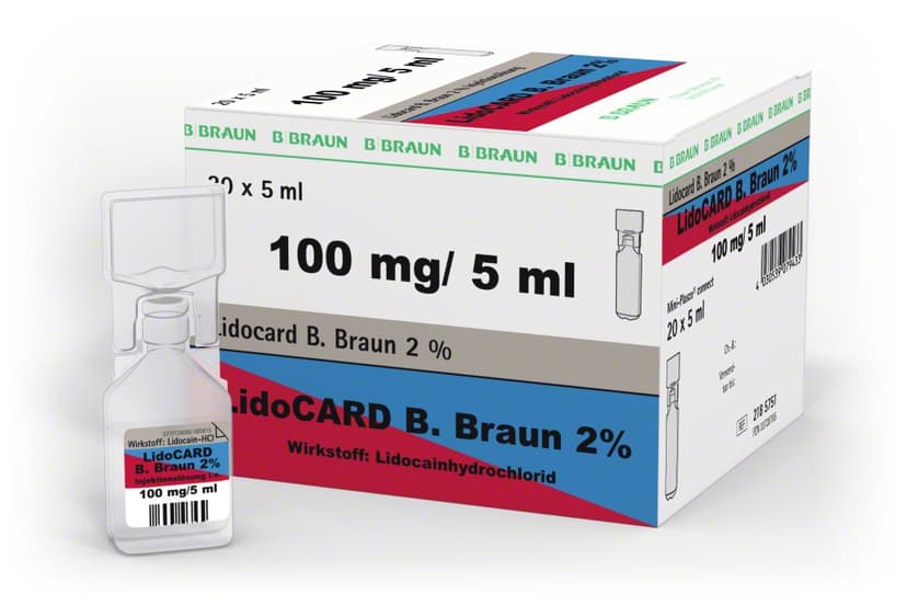 Lidocard B. Braun 2 %, MPc 5 ml-Injektionslösung, Mini-Plasco connect 5 ml, 2185751