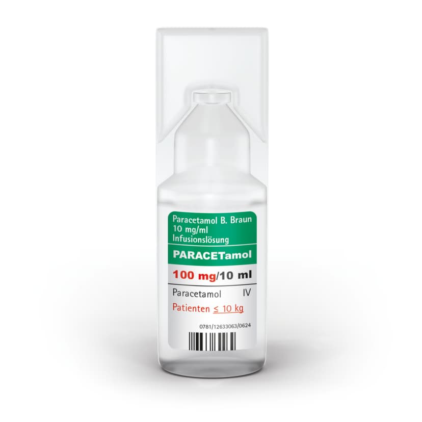Paracetamol B. Braun 10 mg/ml, MP 10 ml-Infusionslösung, Mini-Plasco® 10 ml, 4851401