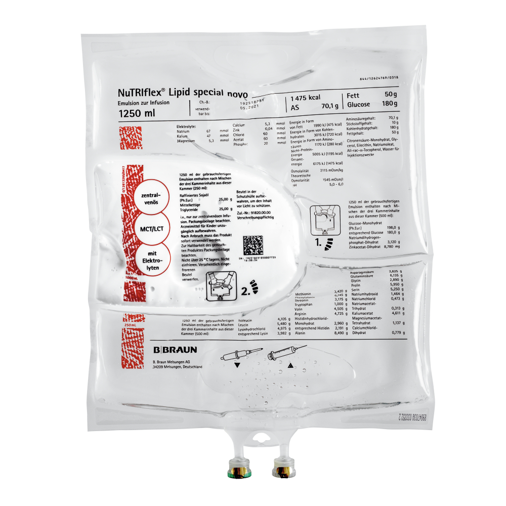 NuTRIflex® Lipid spec. novo, 3KB 1250 ml-Emulsion zur Infusion, Dreikammerbeutel, 1250 ml