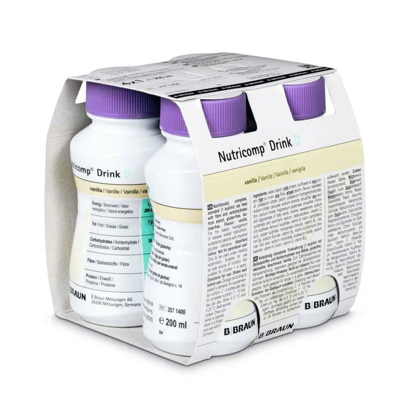Nutricomp Drink D Vanille-4 x 200ml