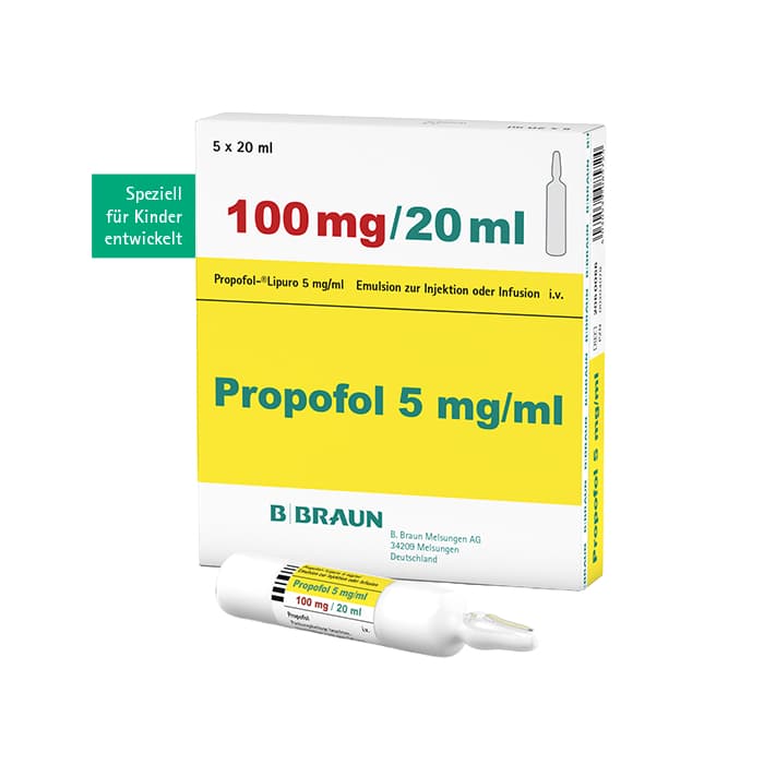 Propofol-Lipuro 5 mg/ml, Ampulle 20 ml-Emulsion zur Injektion oder Infusion, Glasampulle 20 ml, 2060066