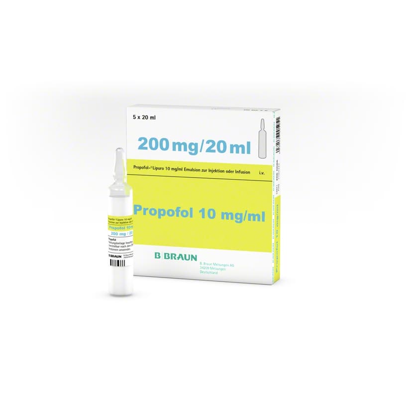 Propofol-Lipuro 10 mg/ml, Ampulle 20 ml-Emulsion zur Injektion oder Infusion, Glasampulle 20 ml, 2060086, 2062086