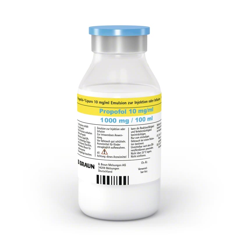 Propofol-Lipuro 10 mg/ml, 100 ml-Emulsion zur Injektion oder Infusion, Glasflasche 100 ml, 2060160, 2062160