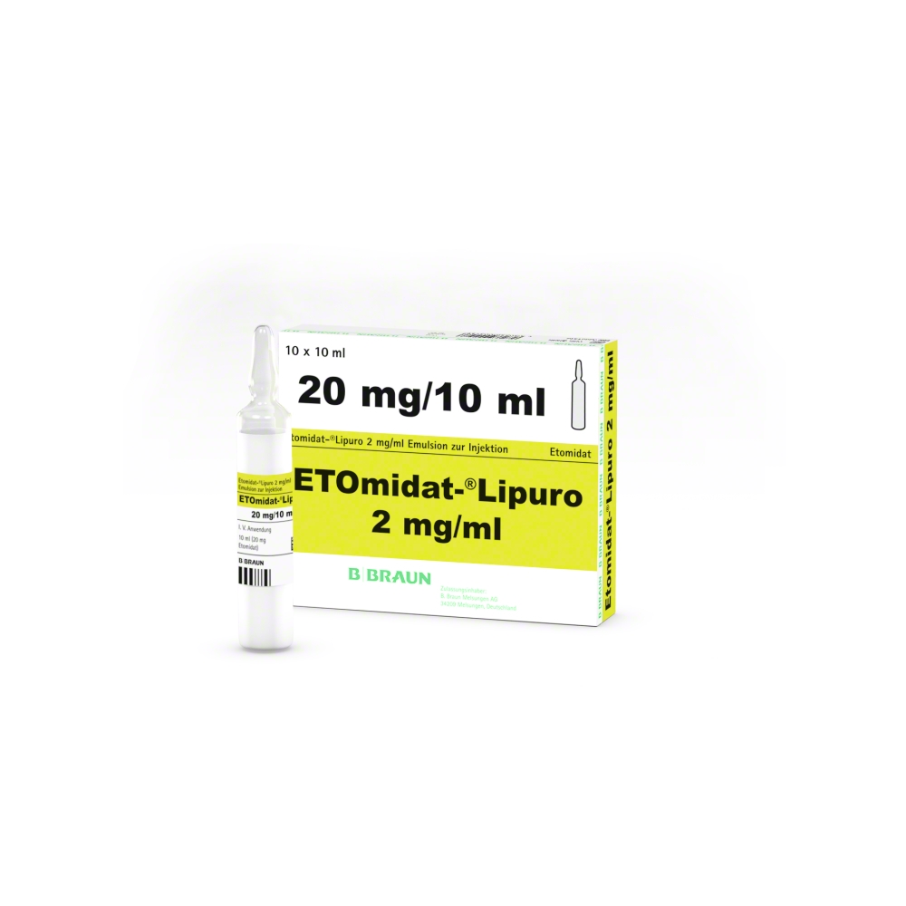 Etomidat-Lipuro 2 mg/ml, Ampulle 10 ml-Emulsion zur Injektion oder Infusion, Glasampulle 10 ml, 2064006