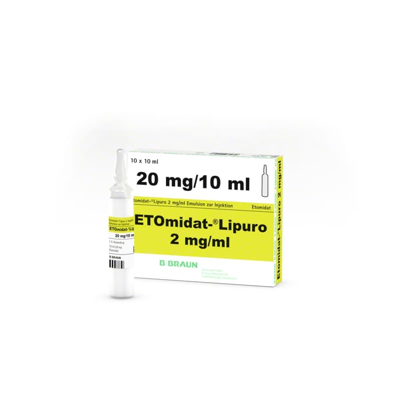 Etomidat-Lipuro 2 mg/ml, Ampulle 10 ml-Emulsion zur Injektion oder Infusion, Glasampulle 10 ml, 2064006
