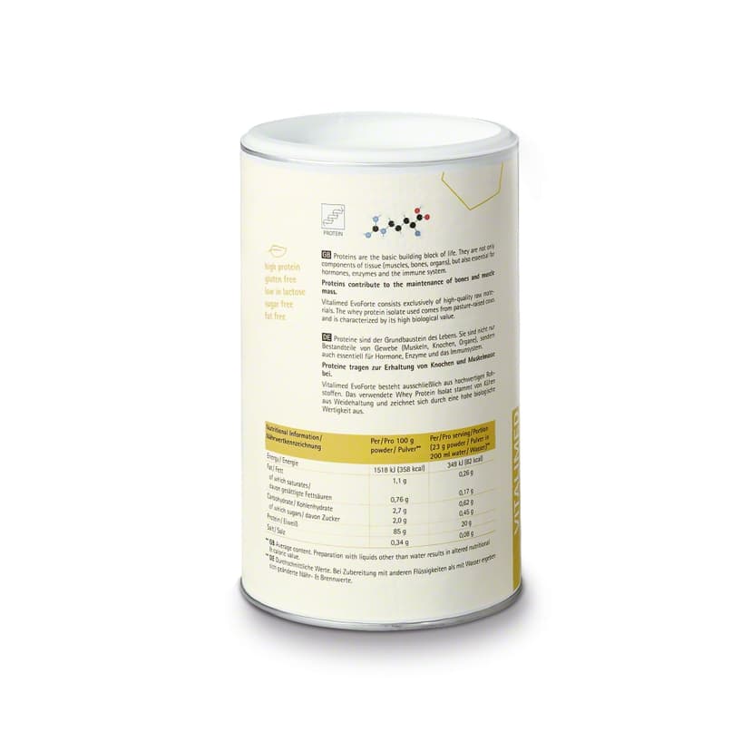 VITALIMED EvoForte Ingwer-Basilikum-Zitr-Whey Protein Powder