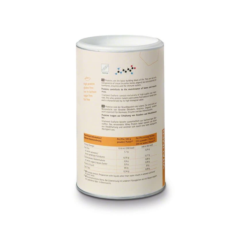 VITALIMED EvoForte Pfirsich-Whey Protein Powder