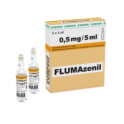 Flumazenil B. Braun 0,1 mg/ml, 5 ml-Injektionslösung & Konzentrat zur Herstellung einer Infusionslösung, Glasampulle 5 ml, 2240050