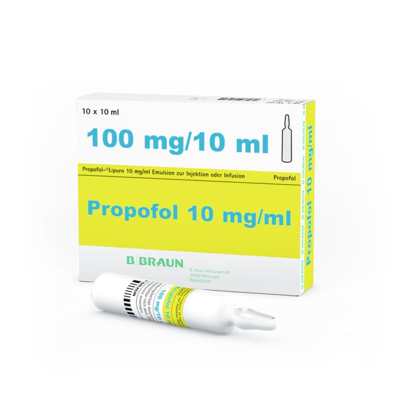 Propofol-Lipuro 10 mg/ml, Ampulle 10 ml-Emulsion zur Injektion oder Infusion, Glasampulle 10 ml, 2061001, 2061000