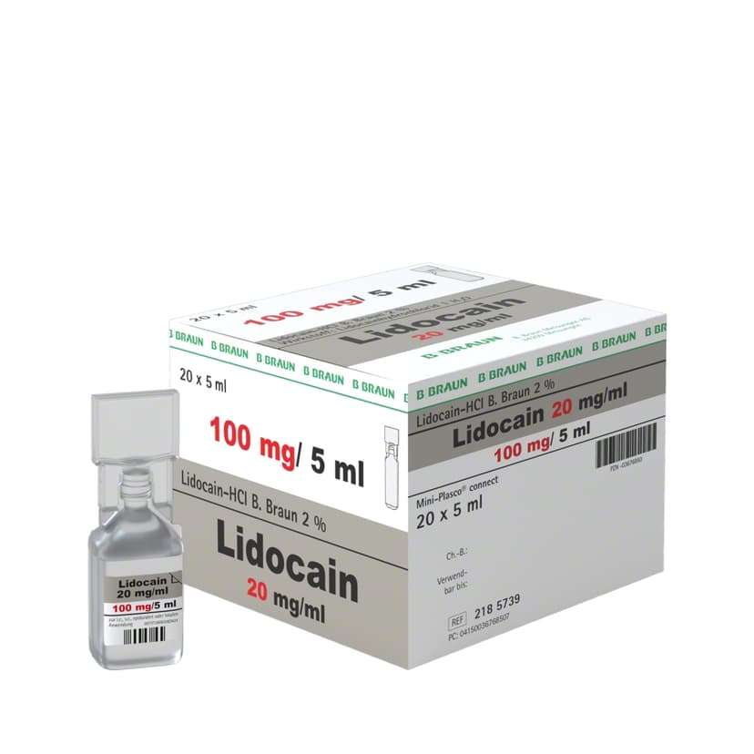 Lidocain-HCl B. Braun 2 %, MPc 5 ml-Mini-Plasco® connect 5 ml, 2185739
