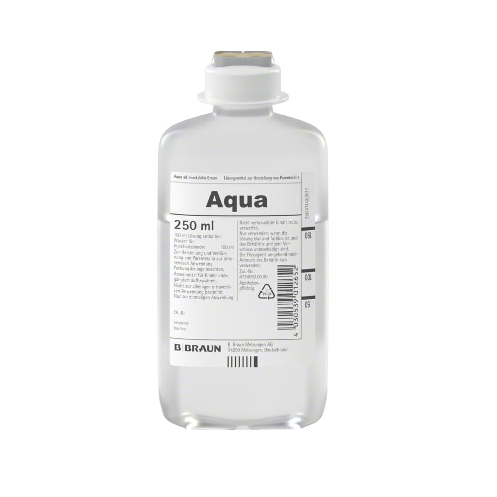 Aqua ad iniectabilia Braun, EP 250 ml-Infusionslösung, Ecoflac® plus 250 ml, 347874