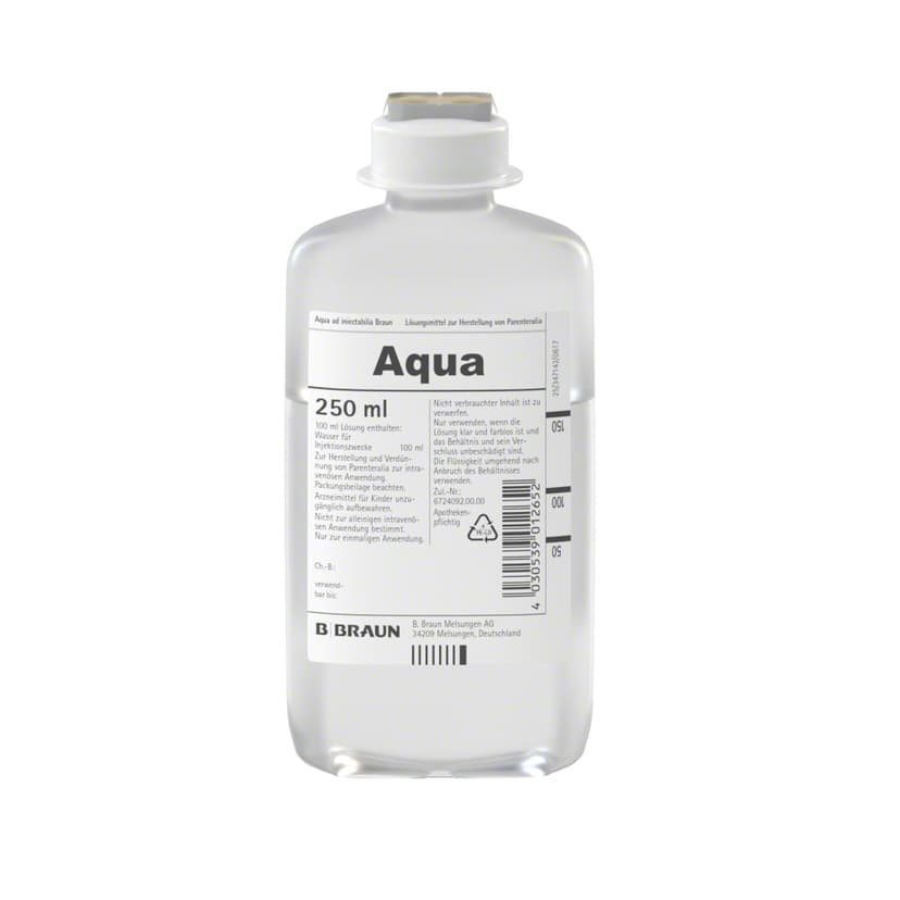Aqua ad iniectabilia Braun, EP 250 ml-Infusionslösung, Ecoflac® plus 250 ml, 347874