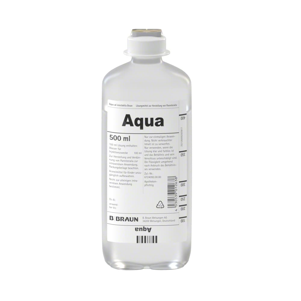 Aqua ad iniectabilia Braun, EP 500 ml-Infusionslösung, Ecoflac® plus 500 ml, 3000950