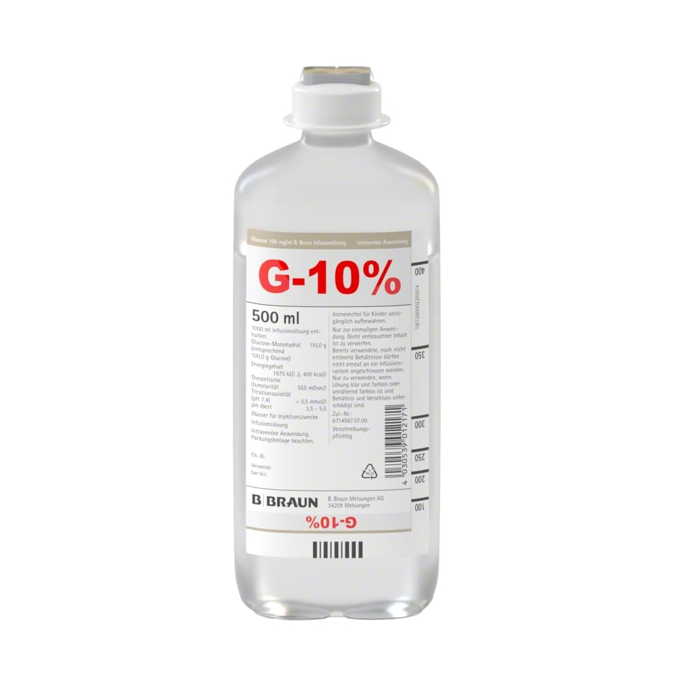 Glucose 100 mg/ml B. Braun, EP 500 ml-Infusionslösung, Ecoflac® plus 500 ml, 3114950