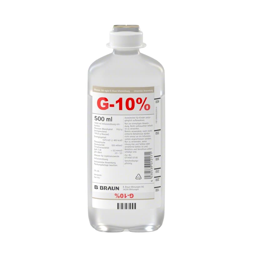Glucose 100 mg/ml B. Braun, EP 500 ml-Infusionslösung, Ecoflac® plus 500 ml, 3114950