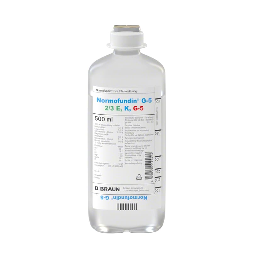 Normofundin® G-5, EP 500 ml-Infusionslösung, Ecoflac® plus 500 ml, 2602950