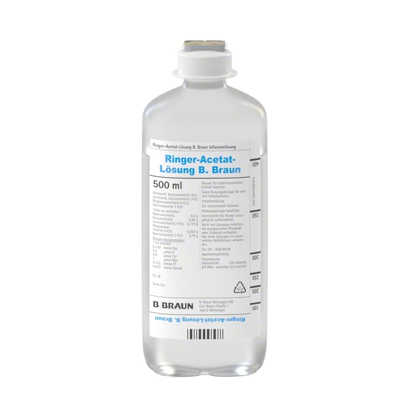 Ringer-Acetat-Lösung, EP 500 ml-Infusionslösung, Ecoflac® plus 500 ml, 2530950