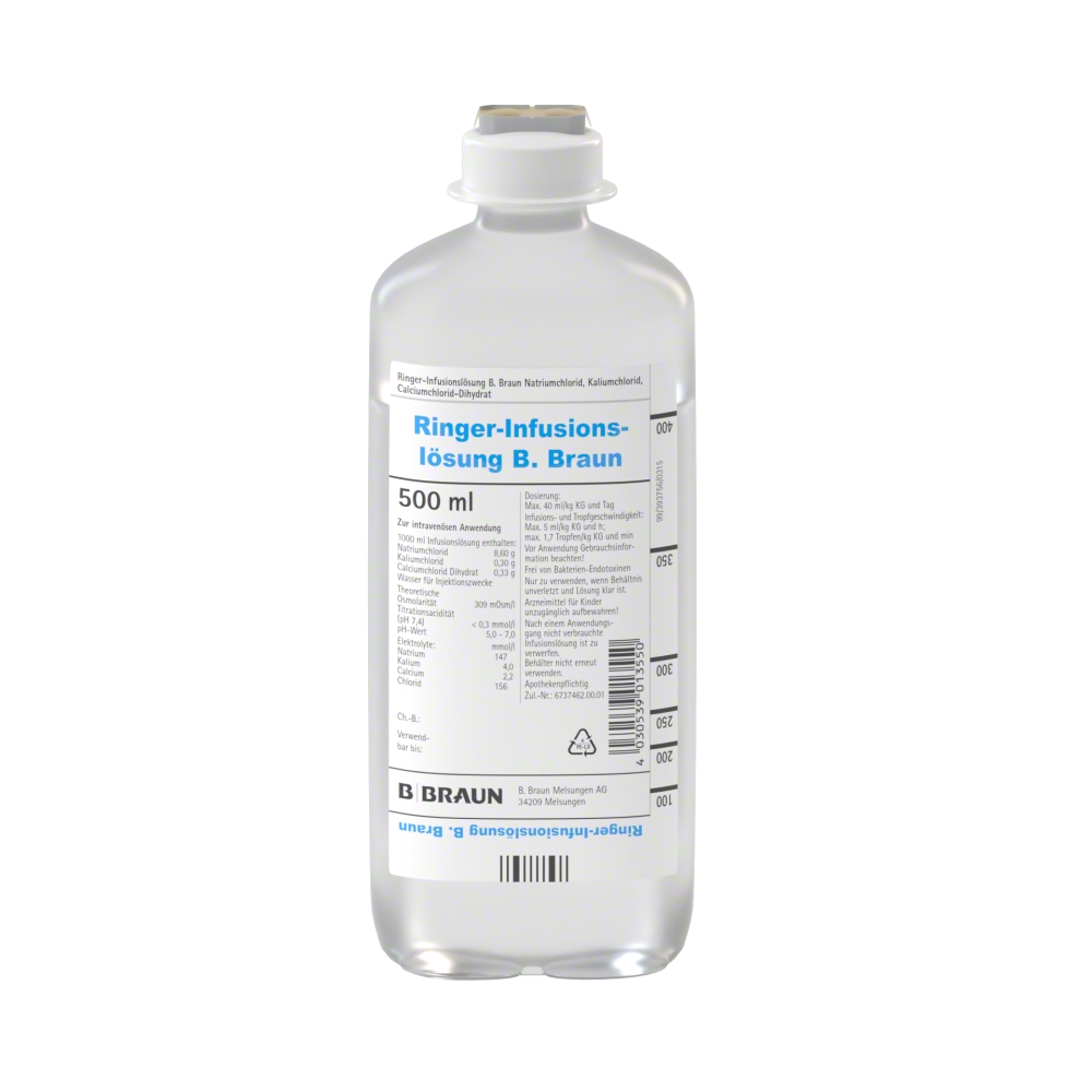 Ringer-Infusionslsg. B. Braun, EP 500 ml-Infusionslösung, Ecoflac® plus 500 ml, 3310950