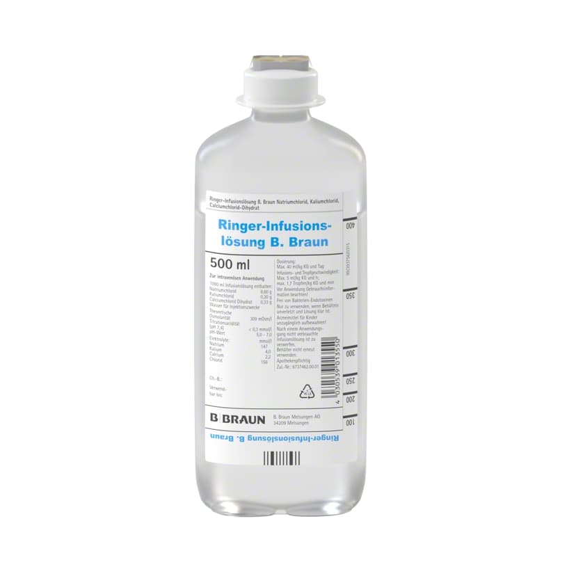Ringer-Infusionslsg. B. Braun, EP 500 ml-Infusionslösung, Ecoflac® plus 500 ml, 3310950