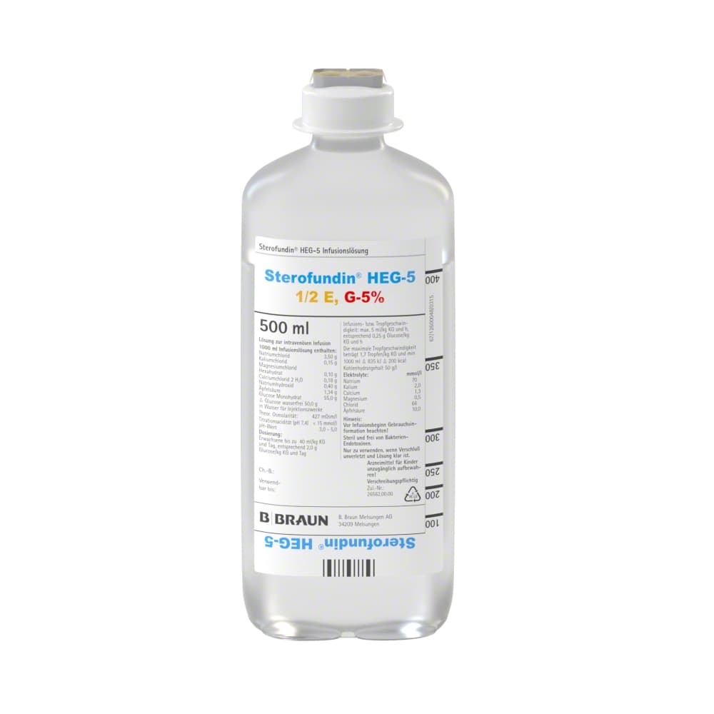 Sterofundin® HEG-5, EP 500ml-Infusionslösung, Ecoflac® plus 500 ml, 2512950
