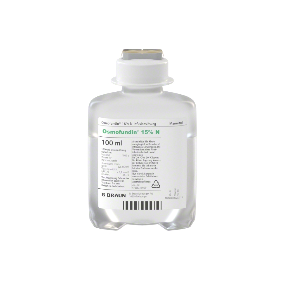 Osmofundin 15% N, EP 100 ml-Infusionslösung, Ecoflac® plus 100 ml, 3553973