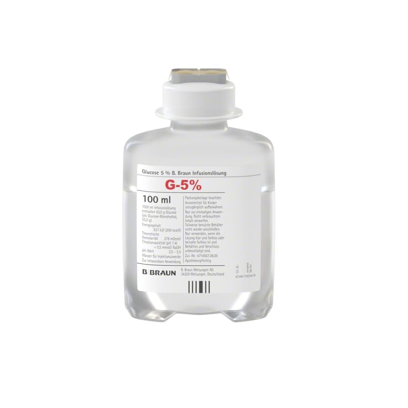 Glucose 5 % B. Braun, EP 100 ml-Infusionslösung, Ecoflac® plus 100 ml, 3154910