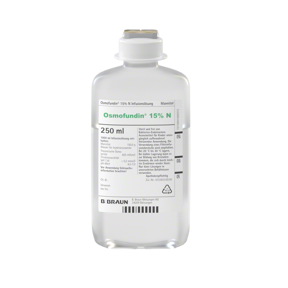 Osmofundin 15% N, EP 250 ml-Infusionslösung, Ecoflac® plus 250 ml, 3553981