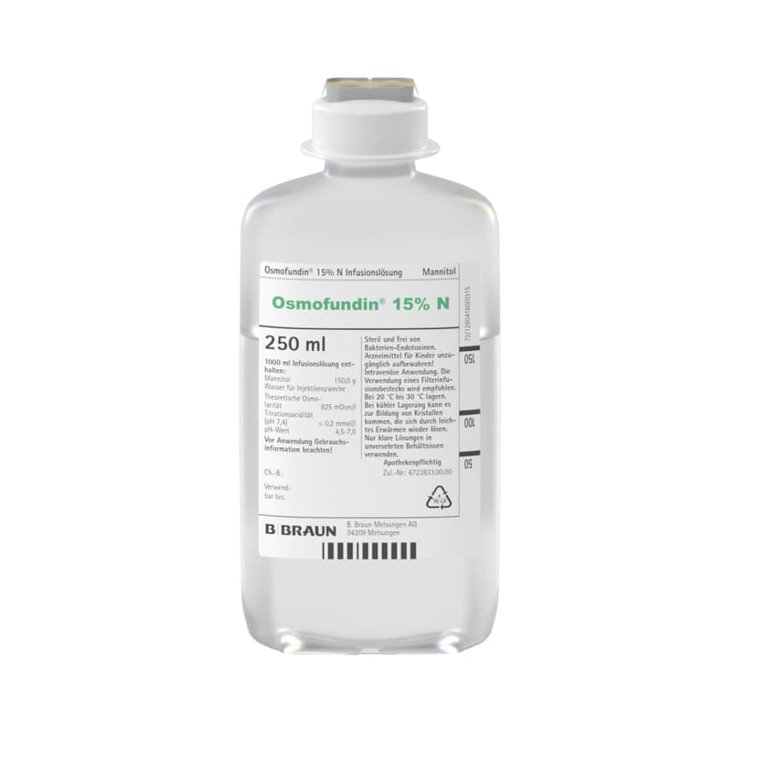 Osmofundin 15% N, EP 250 ml-Infusionslösung, Ecoflac® plus 250 ml, 3553981