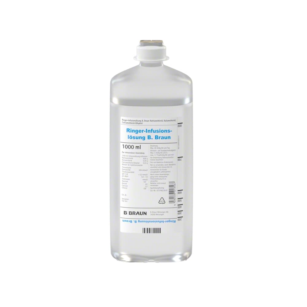 Ringer-Infusionslsg. B. Braun, EP 1000ml-Infusionslösung, Ecoflac® plus 1.000 ml, 3310970