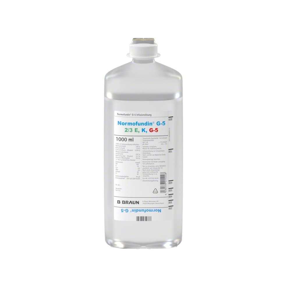 Normofundin® G-5, EP 1000 ml-Infusionslösung, Ecoflac® plus 1.000 ml, 2602970