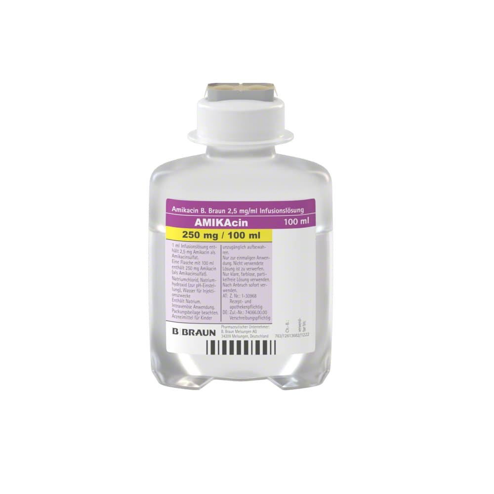 Amikacin B. Braun 2,5 mg/ml, EP 100 ml-Infusionslösung, Ecoflac® plus 100 ml, 4852510