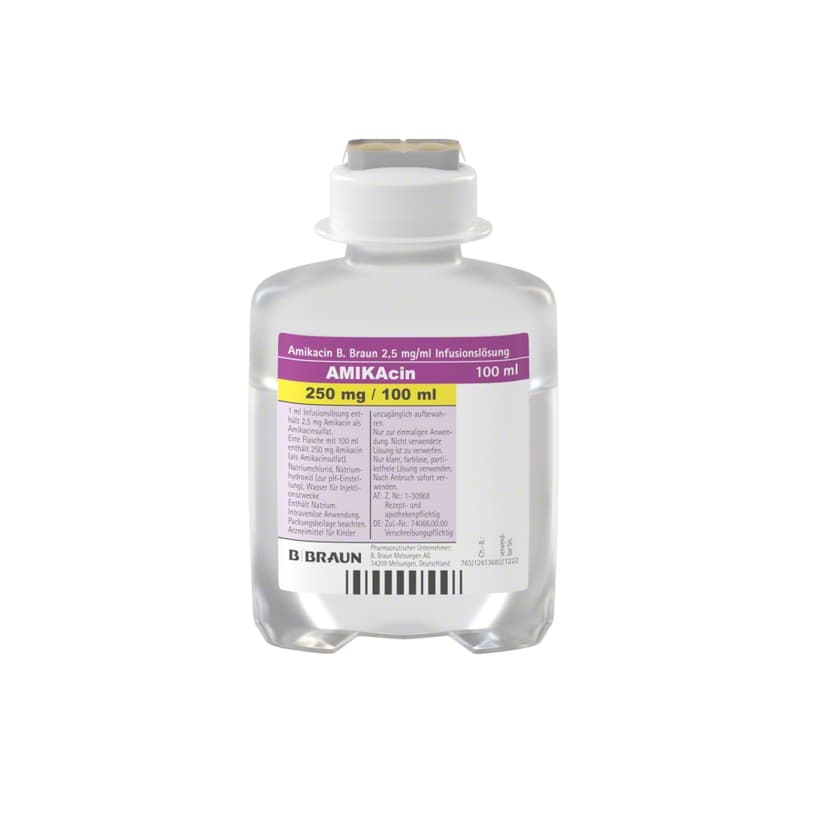 Amikacin B. Braun 2,5 mg/ml, EP 100 ml-Infusionslösung, Ecoflac® plus 100 ml, 4852510