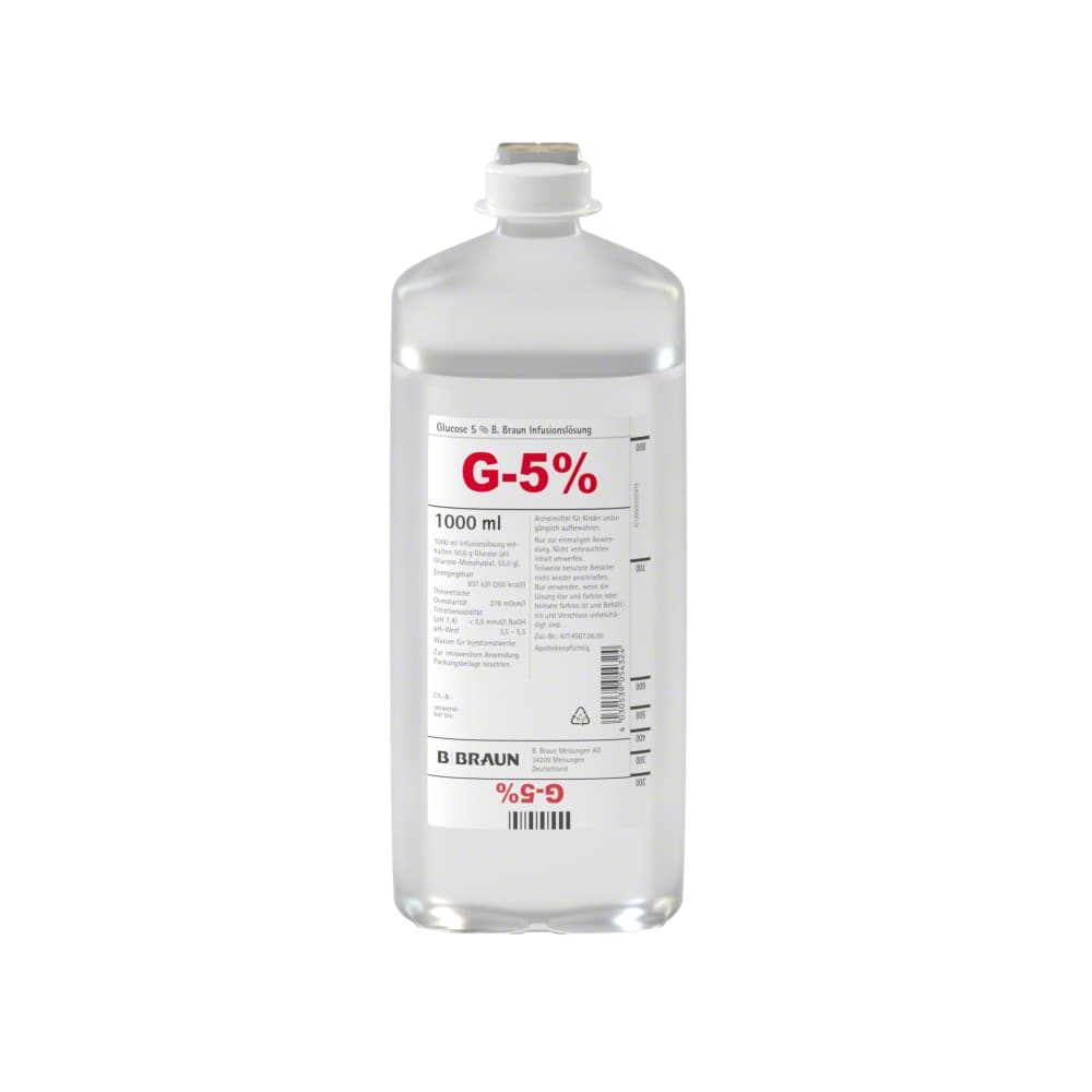 Glucose 5 % B. Braun, EP 1000 ml-Infusionslösung, Ecoflac® plus 1.000 ml, 3200970