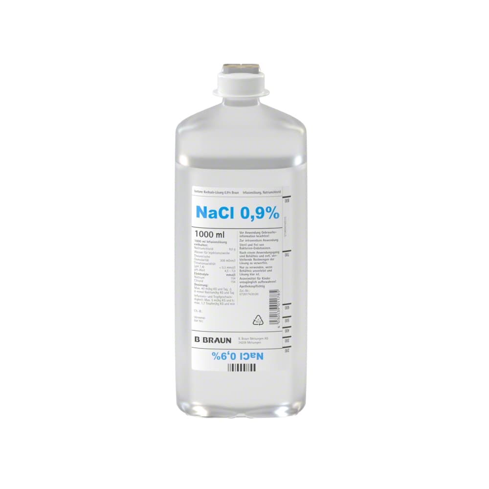 Isotone Kochsalz-Lösung 0,9 %, EP 1000ml-Infusionslösung, Ecoflac® plus 1.000 ml, 3200970