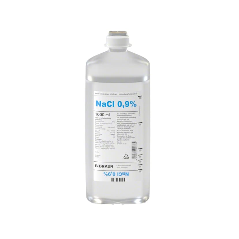 Isotone Kochsalz-Lösung 0,9 %, EP 1000ml-Infusionslösung, Ecoflac® plus 1.000 ml, 3200970