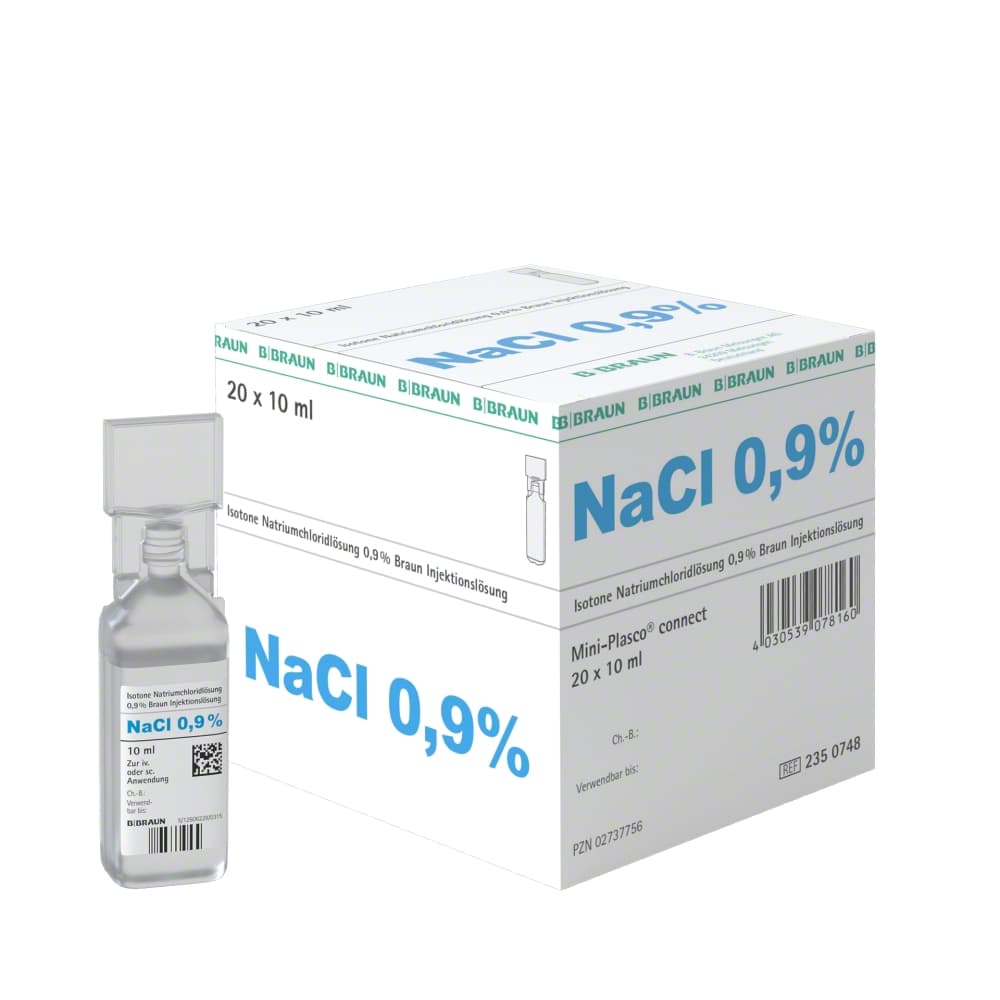 Natriumchlorid 0,9 % Braun, MPc 10 ml-Injektionslösung, Mini-Plasco® connect 10 ml, 2350748