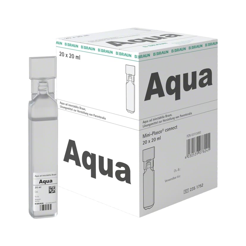Aqua ad iniectabilia Braun, MPc 20 ml-Injektionslösung, Mini-Plasco® connect 20 ml, 2351752