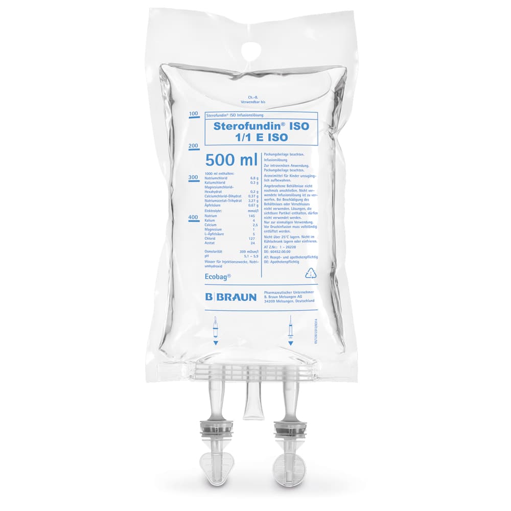 Sterofundin® ISO, EB 500 ml-Infusionslösung, Ecobag® 500 ml, FV17483