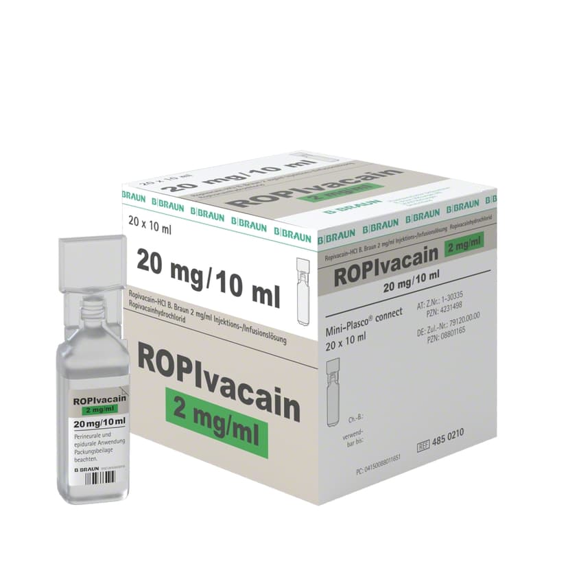 Ropivacain-HCl B. Braun 2 mg/ml,10 ml-Mini-Plasco® connect 10 ml, 4850210