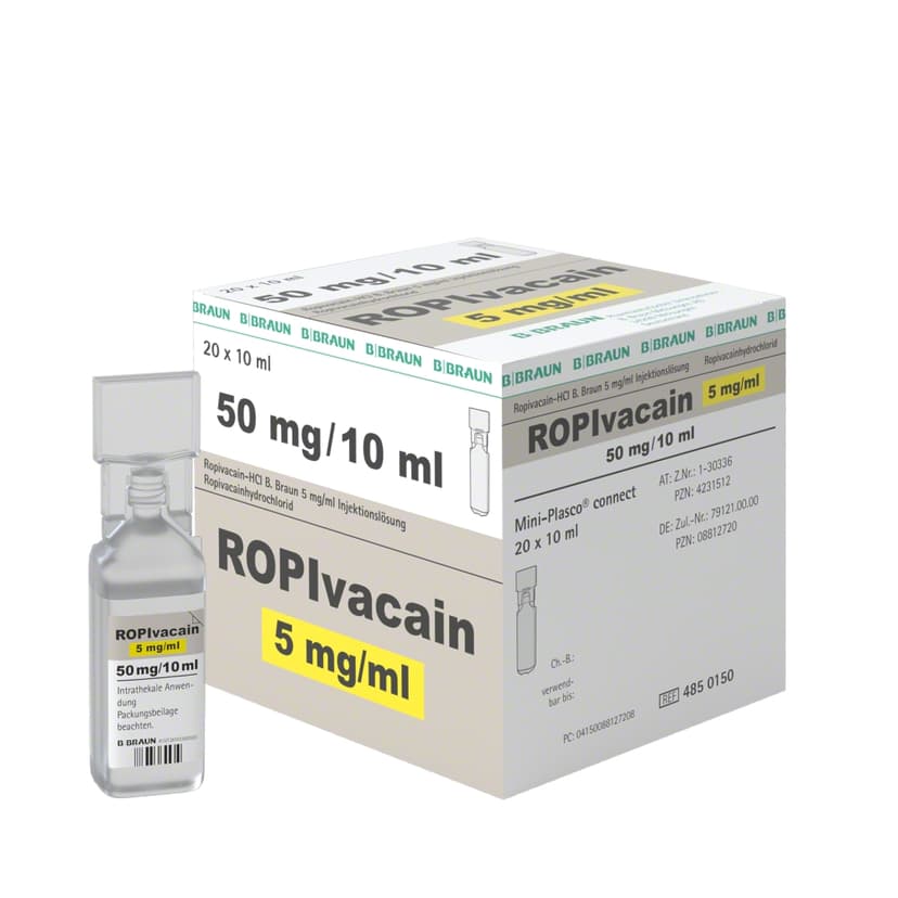 Ropivacain-HCl B. Braun 5 mg/ml, 10 ml-Mini-Plasco® connect 10 ml, 4850150