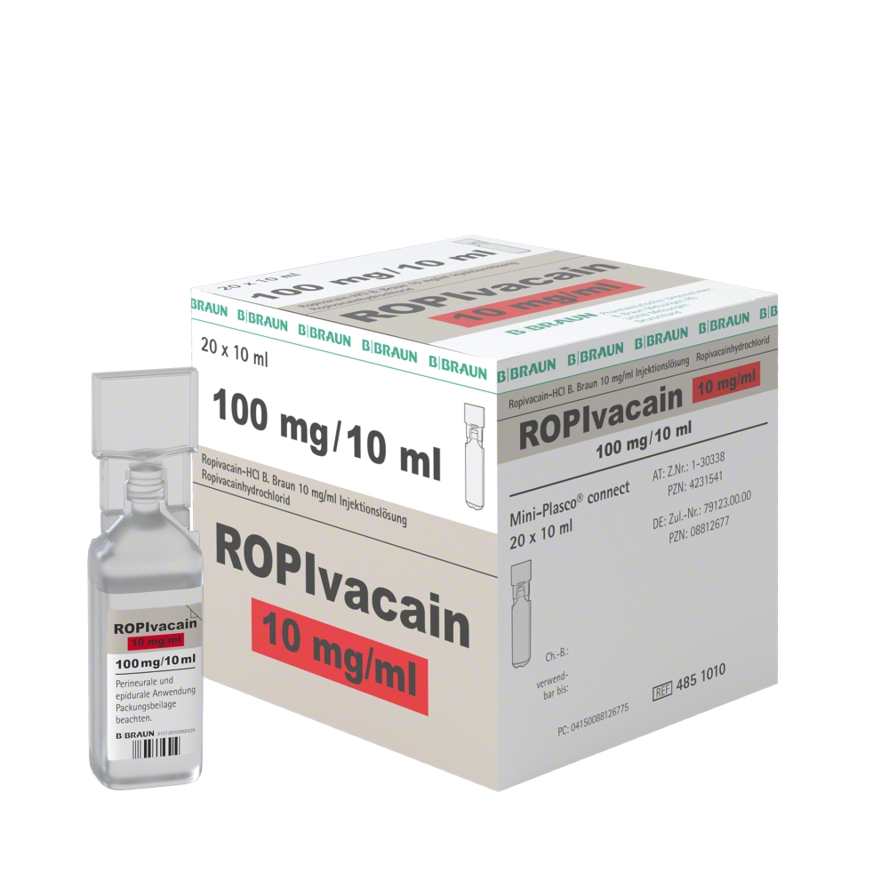 Ropivacain-HCl B. Braun 10 mg/ml, 10 ml-Mini-Plasco® connect 10 ml, 4851010