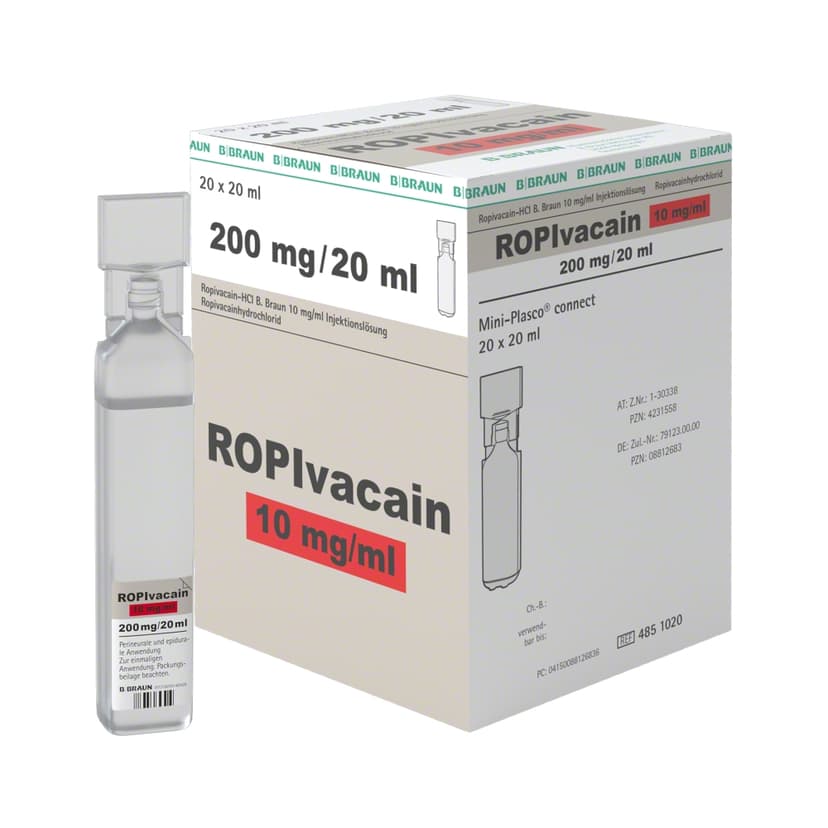 Ropivacain-HCl B. Braun 10 mg/ml, 20 ml-Mini-Plasco® connect 20 ml, 4851020