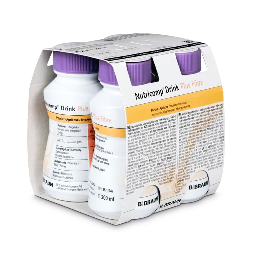 Nutricomp Drink Plus Fibre Pfirsich-4 x 200ml