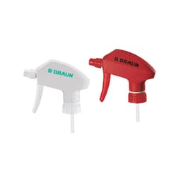 Sprühköpfe-Gruppenbild mit rotem und weißem Sprühkopf