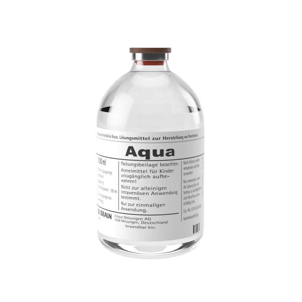 Aqua ad iniectabilia Braun, V 100 ml-Injektionslösung, Vial 100 ml, 3880087