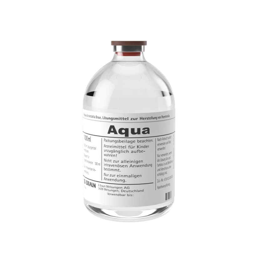 Aqua ad iniectabilia Braun, V 100 ml-Injektionslösung, Vial 100 ml, 3880087