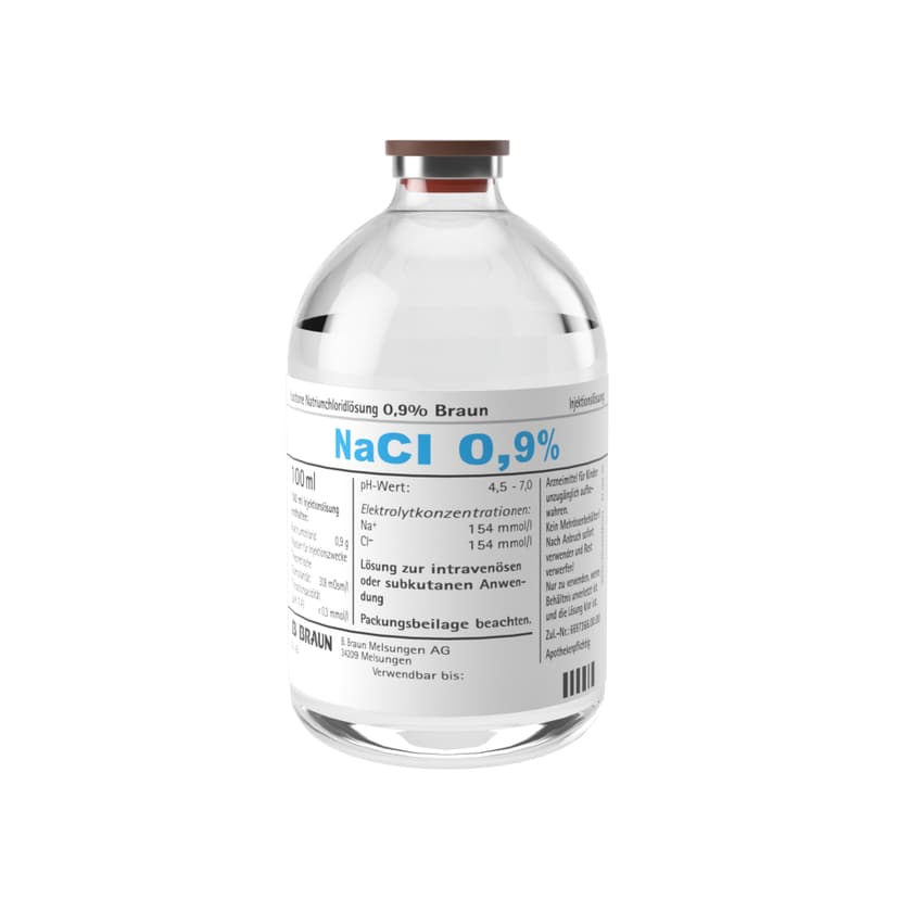 Natriumchlorid 0,9 % Braun, V 100 ml-Injektionslösung, Vial 100 ml, 3820084