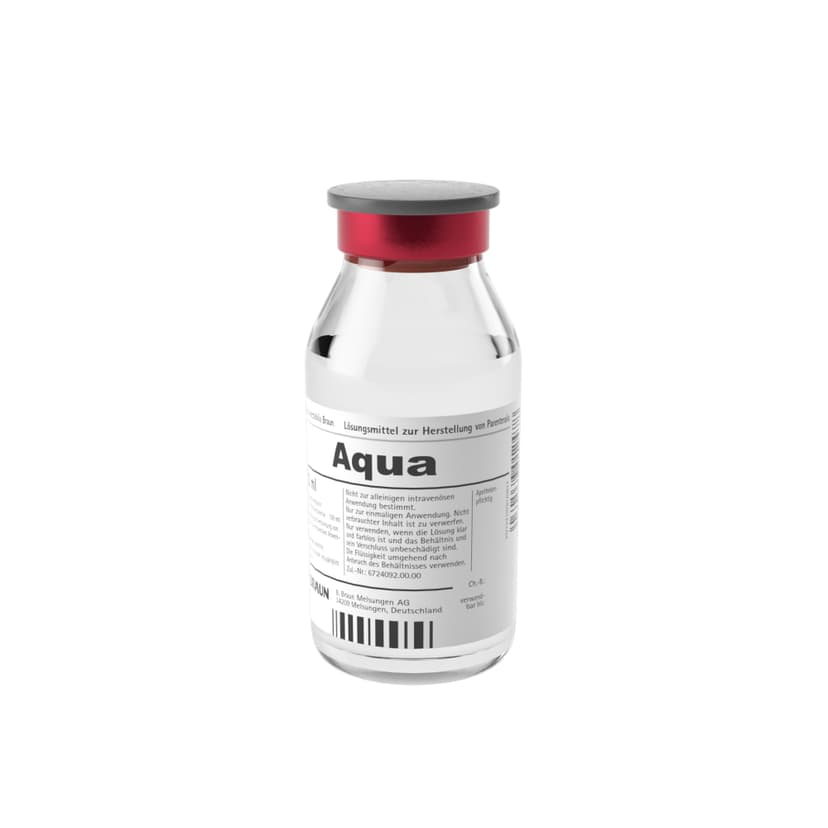 Aqua ad iniectabilia Braun, GF 100 ml-Infusionslösung, Glasflasche 100 ml, 3450317