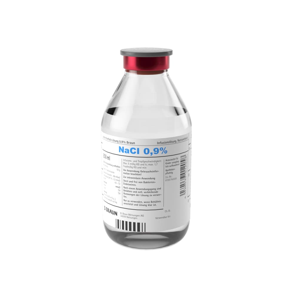 Isotone Kochsalz-Lösung 0,9 %, GF 250 ml-Infusionslösung, Glasflasche 250 ml, 3730328