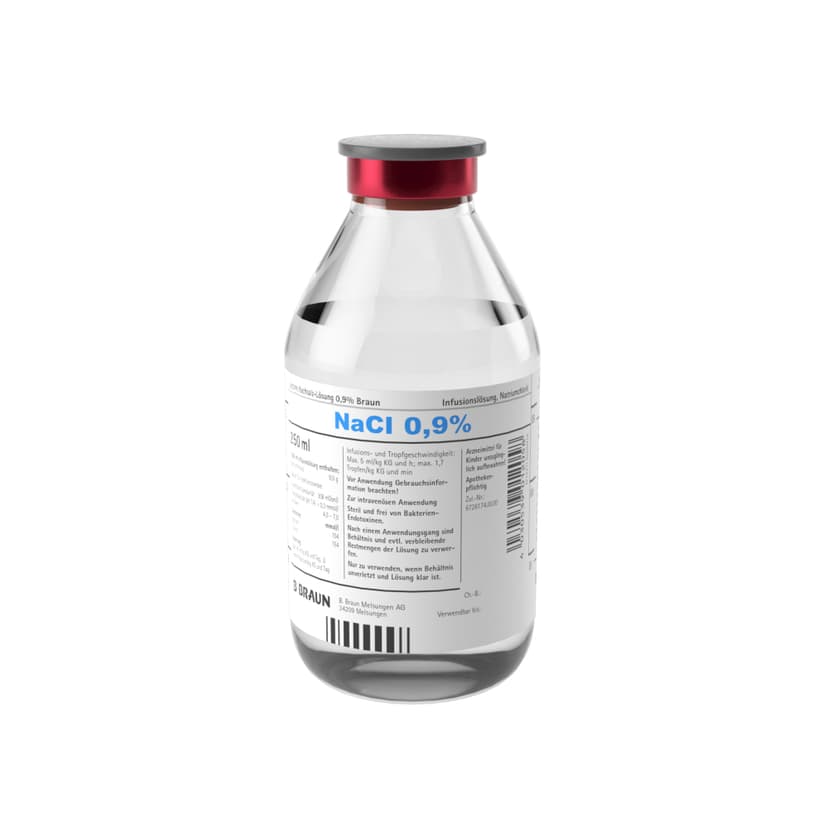Isotone Kochsalz-Lösung 0,9 %, GF 250 ml-Infusionslösung, Glasflasche 250 ml, 3730328